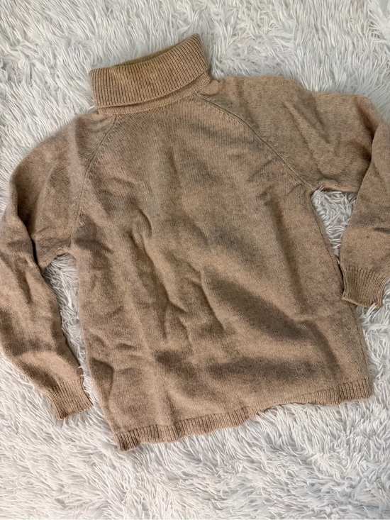 St Michael Sweaters - Vintage St Michael Beige Shetland Wool Turtleneck Sweater Women’s US M 40/42